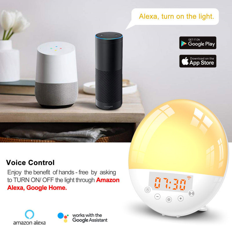 Sunrise Wake Up Light - Gentle Alarm Clock & Bedside Lamp
