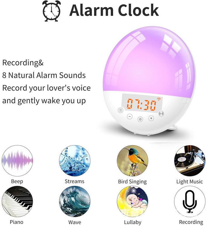 Sunrise Wake Up Light - Gentle Alarm Clock & Bedside Lamp
